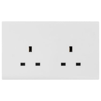MEC31033WHLegrandمقبس أوبريا ثنائي الفتحة BS 13A غير مفتاح أبيض مات