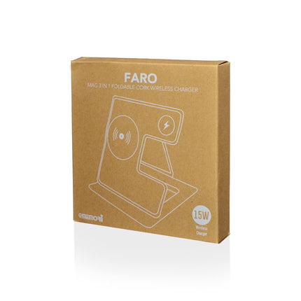 ITWC 1155Toolmart GiftsFARO - @memorii Mag 3 in 1 Foldable Cork Wireless Charger