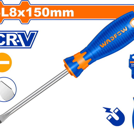 WSD1986 + WSD1286Wadfowمفك براغي مشقوق WADFOW SL8 X 150mm