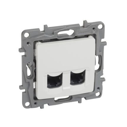 764578Legrandلوغراند نيلوي 2xRJ45 Cat.6 FTP مقبس أبيض