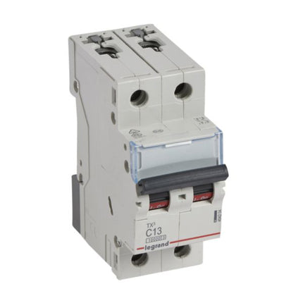 404204Legrandقاطع دارة Legrand MCB TX3 10000A ثنائي القطب 13A منحنى C