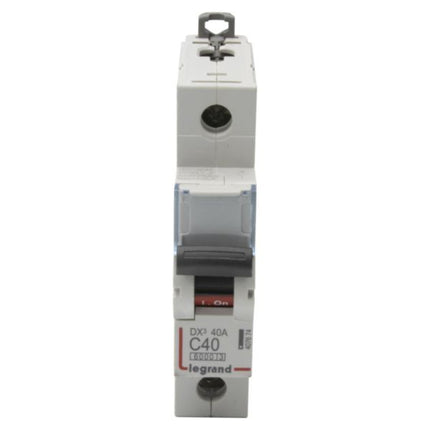 407674Legrandقاطع دائرة كهربائية ليجراند DX3 أحادي القطب 40 أمبير منحنى C