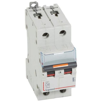409818Legrandقاطع دائرة Legrand DX3 ثنائي القطب 6A منحنى D