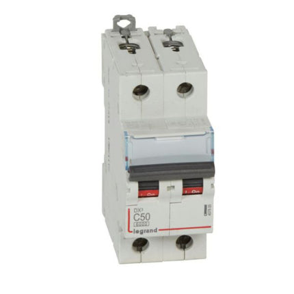 407805Legrandقاطع دارة Legrand DX3 ثنائي القطب 50A بسعة 6kA