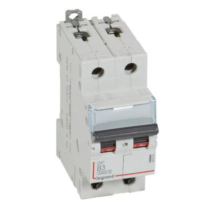 407504Legrandقاطع دارة Legrand DX3 ثنائي القطب 3A منحنى B 6kA