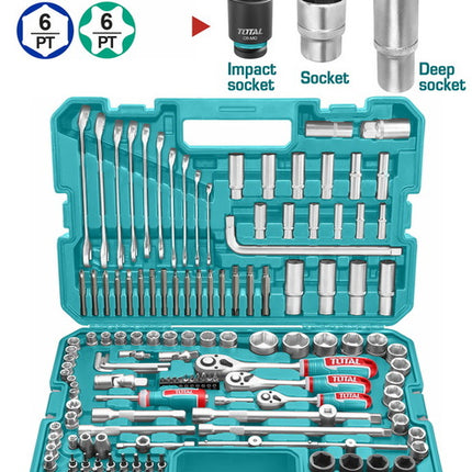 THKTHP21396Total Toolsطقم أدوات شامل 139 قطعة من توتال