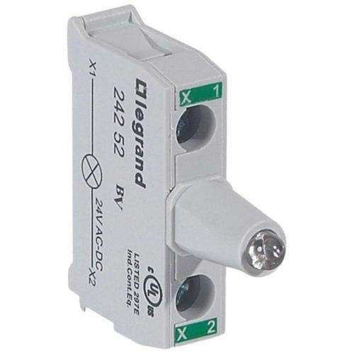 024252Legrandكتلة كهربائية مضاءة خضراء Osmoz LED لمحطة التحكم 24 فولت