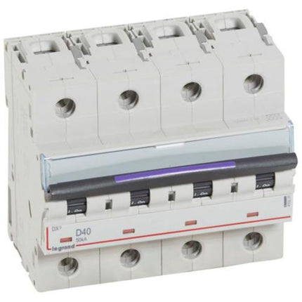 410230Legrandقاطع الدائرة الكهربائية Legrand DX3 رباعي الأقطاب 40A منحنى D