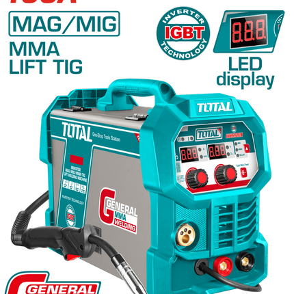 TMGT16058Total Toolsماكينة اللحام TOTAL متعددة الوظائف 160A مع وحدة تغذية السلك
