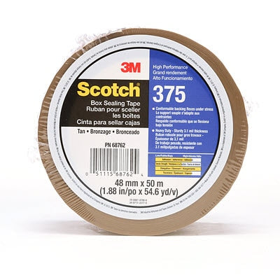 000511156876243Mشريط إغلاق الصناديق Scotch 375 بيج 48 ملم × 50 متر للاستخدام الثقيل