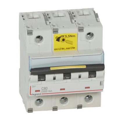 409280Legrandقاطع دورة ليجراند DX3 ثلاثي الأقطاب 80A 10kA