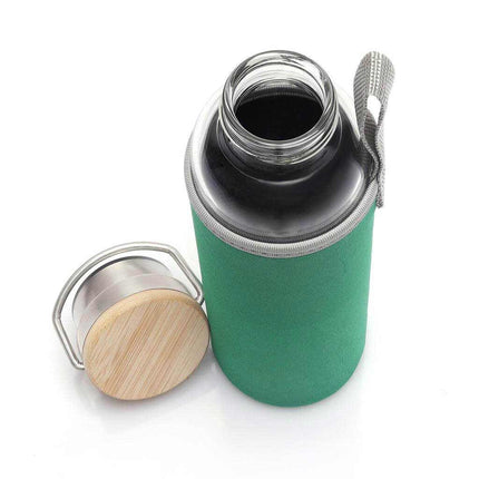 DWHL 356Toolmart GiftsFLOHA - Hans Larsen Borosilicate Glass Bottle with Neo Sleeve - Green