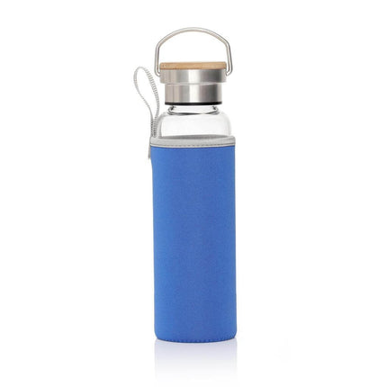 DWHL 355Toolmart GiftsFLOHA - Hans Larsen Borosilicate Glass Bottle with Neo Sleeve - Royal Blue