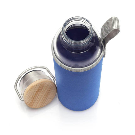 DWHL 355Toolmart GiftsFLOHA - Hans Larsen Borosilicate Glass Bottle with Neo Sleeve - Royal Blue