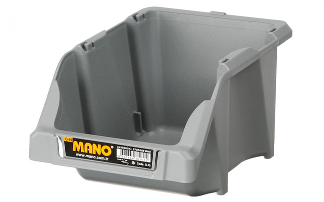 Mano G-15 Storage Bin | 125x195x90mm | Grey