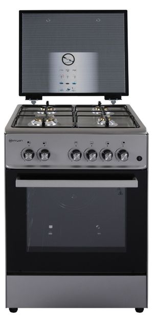 Elryan GC6060B4S - 4 Burners - Gas Cooker - Silver