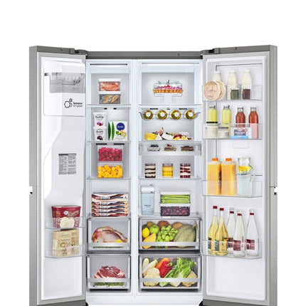 LG Side By Side 674 L Refrigerator Silver , GCJ-287TNL