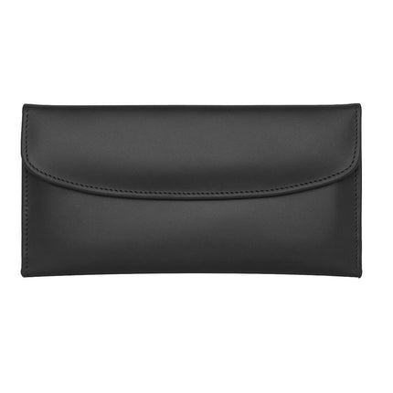 1233 - BlackToolmart GiftsGenuine Leather Ladies Wallet with Zipper Pocket Black