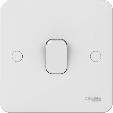 Schneider Electric,GGBL1012NIS,Lisse - Plate Switch - without instructions - 1 gang 2 way - 10AX White