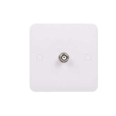 Schneider Electric,GGBL7030S,Lisse Square edge white moulded - SAT socket F type