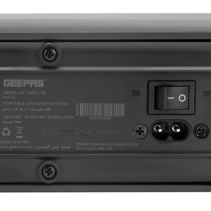 Geepas 2.2CH Portable Sound Bar System | GMS11152 , 6294015532104