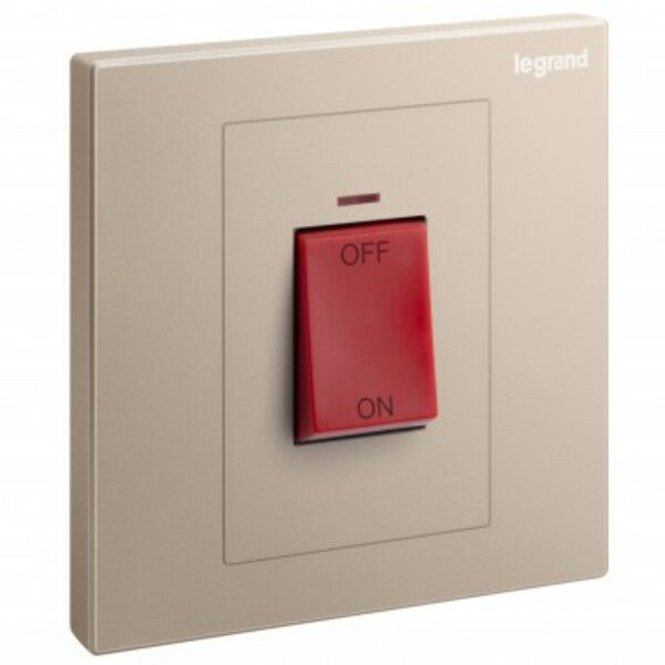 Legrand galion rose gold 1g 1w 45a dp sw | Switches & Sockets | Toolmart