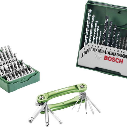 2607017333Bosch ToolsHex سيت براين دريل 15 قطعة + سيت براين درنفيس 25 قطعة مع مفتاح