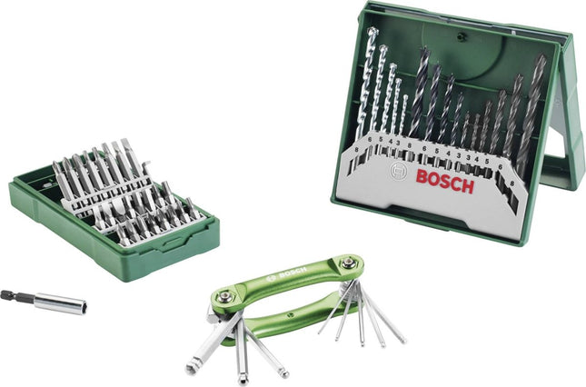 2607017333Bosch ToolsHex سيت براين دريل 15 قطعة + سيت براين درنفيس 25 قطعة مع مفتاح