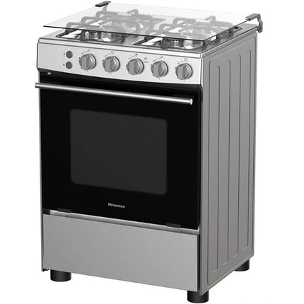 Hisense 60cm Free Standing Gas Cooker 4 Gas Burners , HFG60121X