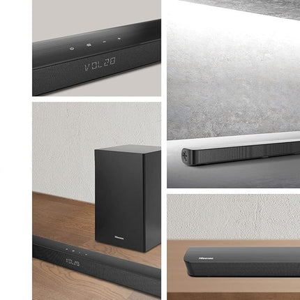 HS212FHisenseHisense Sound Bar 2.1 CH With Wireless Subwoofer - 120W