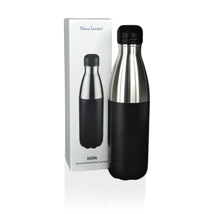 DWHL 3148Toolmart GiftsHOPA - Hans Larsen Double Wall Stainless Steel Water Bottle - Black