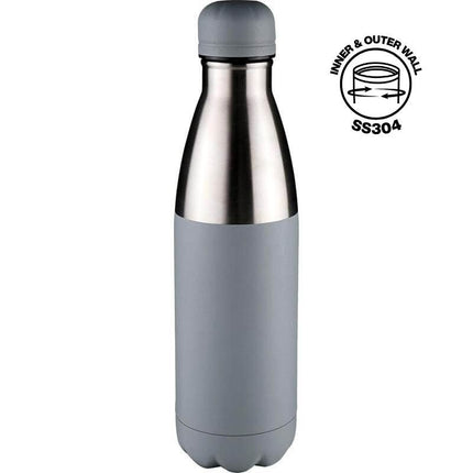 DWHL 3150Toolmart GiftsHOPA - Hans Larsen Double Wall Stainless Steel Water Bottle - Grey