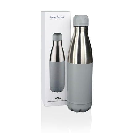 DWHL 3150Toolmart GiftsHOPA - Hans Larsen Double Wall Stainless Steel Water Bottle - Grey