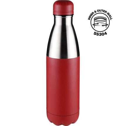 DWHL 3153Toolmart GiftsHOPA - Hans Larsen Double Wall Stainless Steel Water Bottle - Red