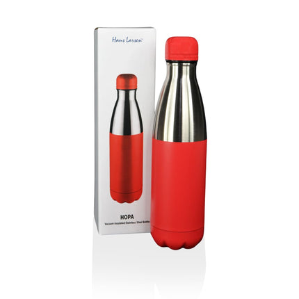 DWHL 3153Toolmart GiftsHOPA - Hans Larsen Double Wall Stainless Steel Water Bottle - Red