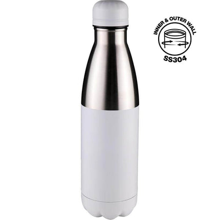 DWHL 3151Toolmart GiftsHOPA - Hans Larsen Double Wall Stainless Steel Water Bottle - White