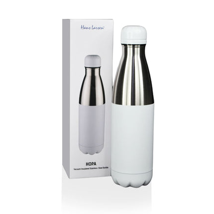 DWHL 3151Toolmart GiftsHOPA - Hans Larsen Double Wall Stainless Steel Water Bottle - White