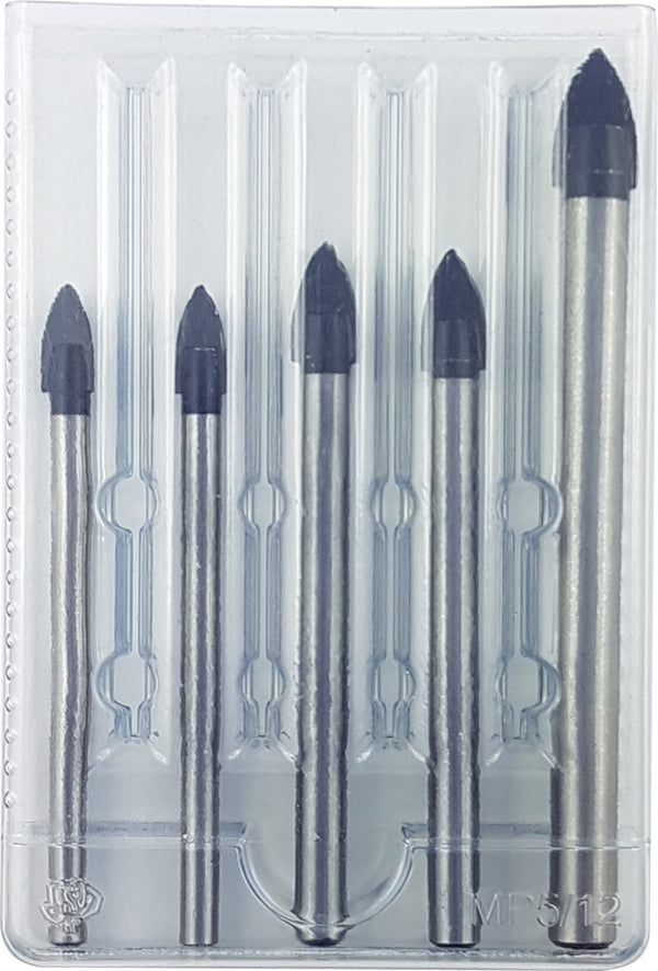 ‎‎Crystal glass drill bit set 5 pcs |drill bits & chisels |Toolmart