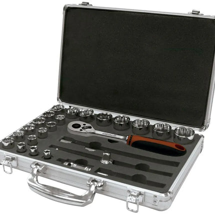 EGA Master 1/2 Inch AF Socket Set 25 Pieces Sizes 5/16 to 1-1/4