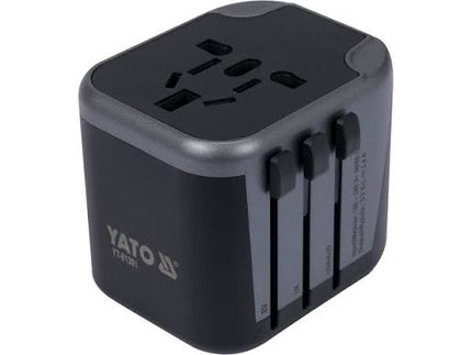أدبتر سفر عالمي بمنفذي USB وشاحن 12 واط ياتو | YT-81301
