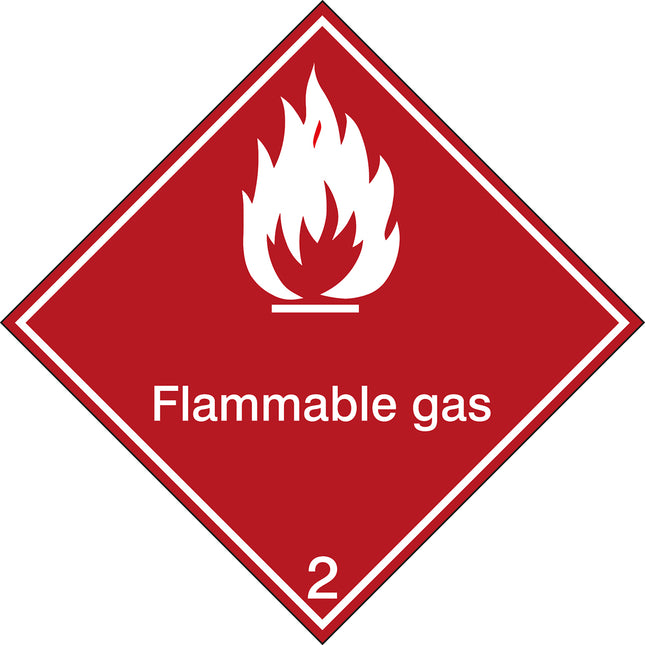 Maritime Transport Sign  IMDG 2D  Flammable gas