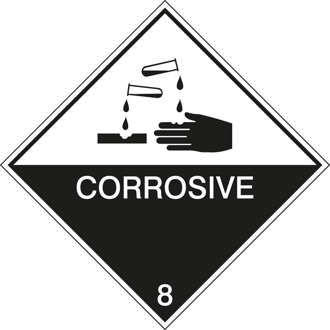 Maritime Transport Sign  IMDG 8A  Corrosive