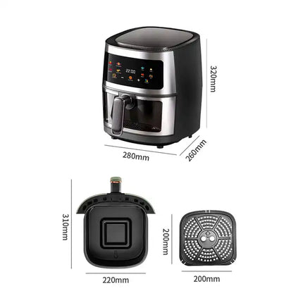 Silver Cest Electric Air Fryer 10L with 2400W Power