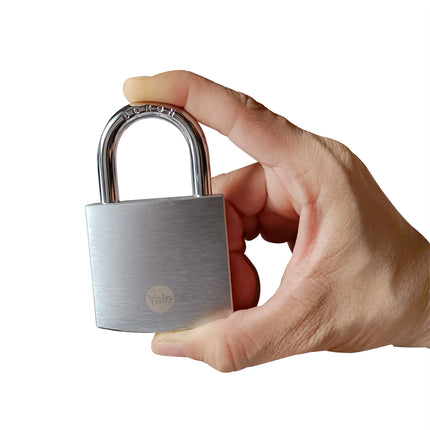 Yale Brass Disc Padlock 50mm Chrome Finish | Y120DB/50/127/1