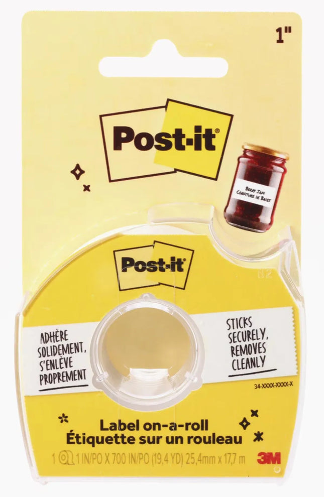 3M Post-it Labeling and Cover-up Tape 1 inch x 700 inch White