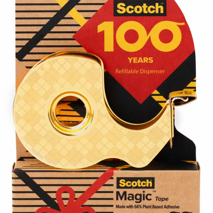 باك بداية موزع ستانلس ستيل ذهبي مع شريط نباتي Scotch 3M