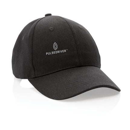 HWAW 451Toolmart GiftsImpact AWARE™ 6 Panel 280gr Recycled Cotton Cap - Black