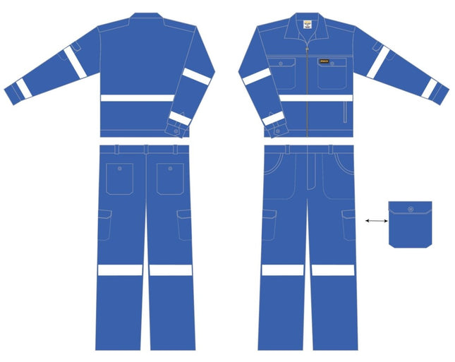 WUS03180 - MINGCOingco WUS03180 Work Uniform coverall | blue