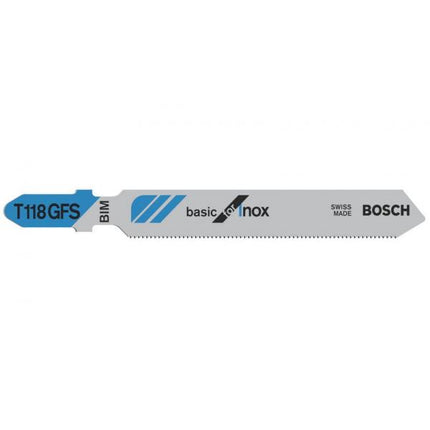 Bosch T118GFS Basic for Inox Jigsaw Blade 3Pcs , 2608636498