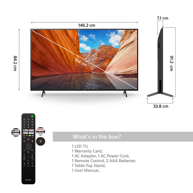 Sony KD-65X80J - 65" - Smart - ATV - 4K - LED TV